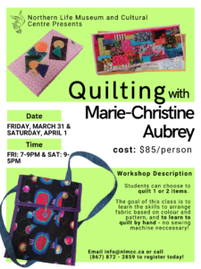 Quilting Workshop Poster